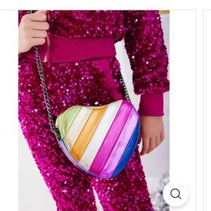 Rainbow Heart Purse by Lola + The Boys
